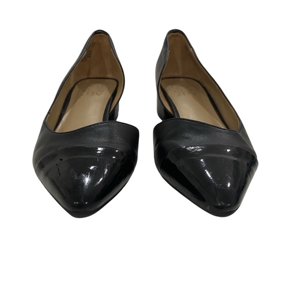Naturalizer Hayden Black Leather & Patent Leather Ballet D'Orsey  Flats-Size 6.5 - Picture 5 of 8